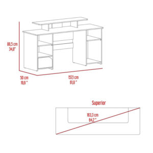 Escritorio Gamer Trollino Wengue y Azul 6 Escritorio Gamer Trollino Wengue y Azul